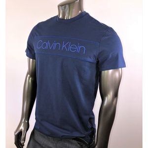 Calvin Klein Navy Blue Tee With Blue 